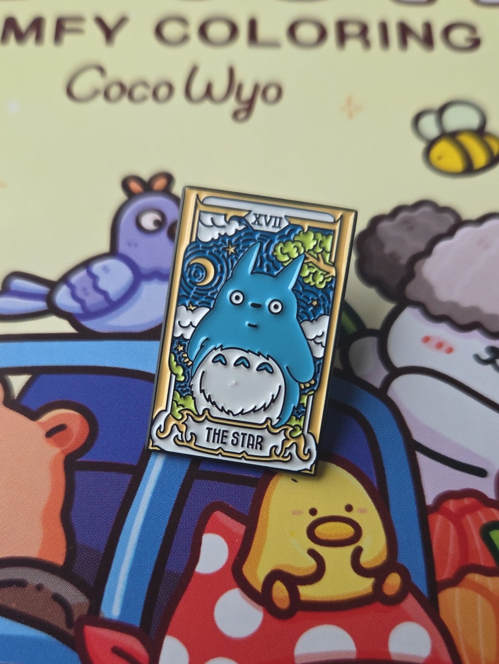 Blue Enamel Totoro Pin - The Star